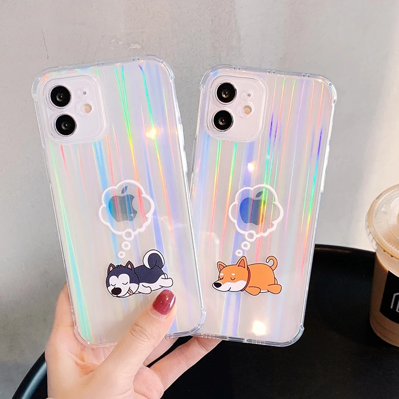 

2021 Lovely Aurora Polaris Dog Printing TPU Mobile Phone Case for iPhone 11