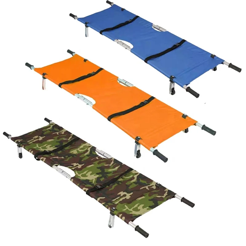 

Factory Wholesale collapsible portable Two Fold Iron First Aid Stretcher