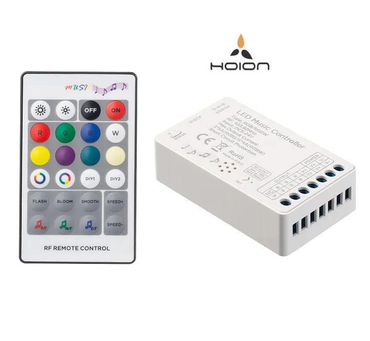 DC 5-24V DA01 2 in 1 sound sensitive RGB RGBW LED strip rf audio controller RF Music Led Controller