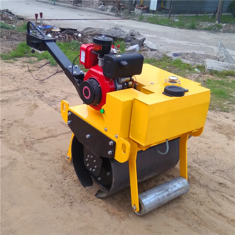 walking heavy single wheel road roller mini refill