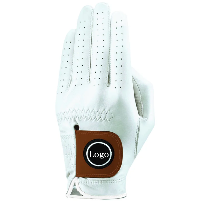 
Custom Logo High Quality Indonesia Cabretta Leather Golf Gloves 