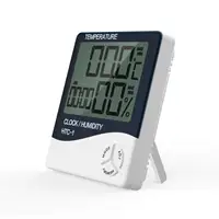 

Indoor Room humidity temperature meter lcd alarm clock digital thermometer hygrometer