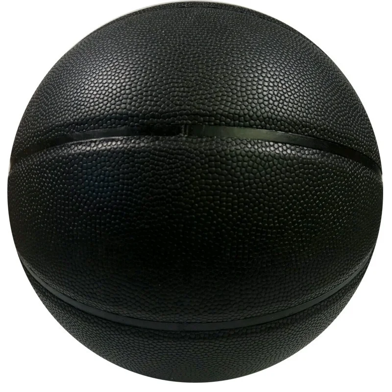 

Wholesale Cheap No Logo Black Composite PU Leather squishy rubber ball Black Basketball high quality basketballs