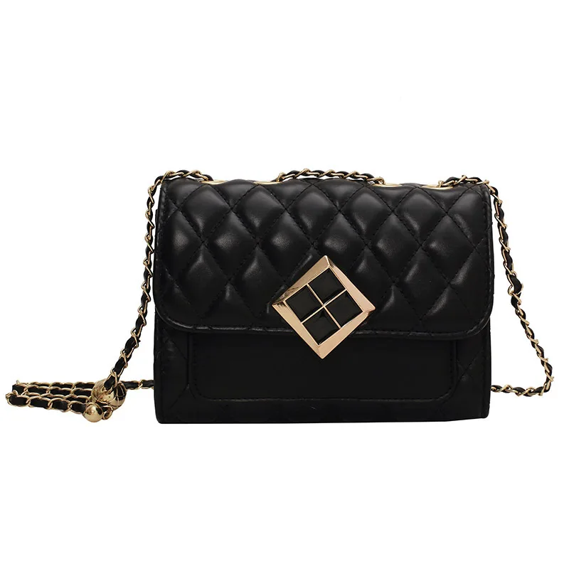 

Ladies simple small square bag crossbody chain bag ladies shoulder bag, 4 color