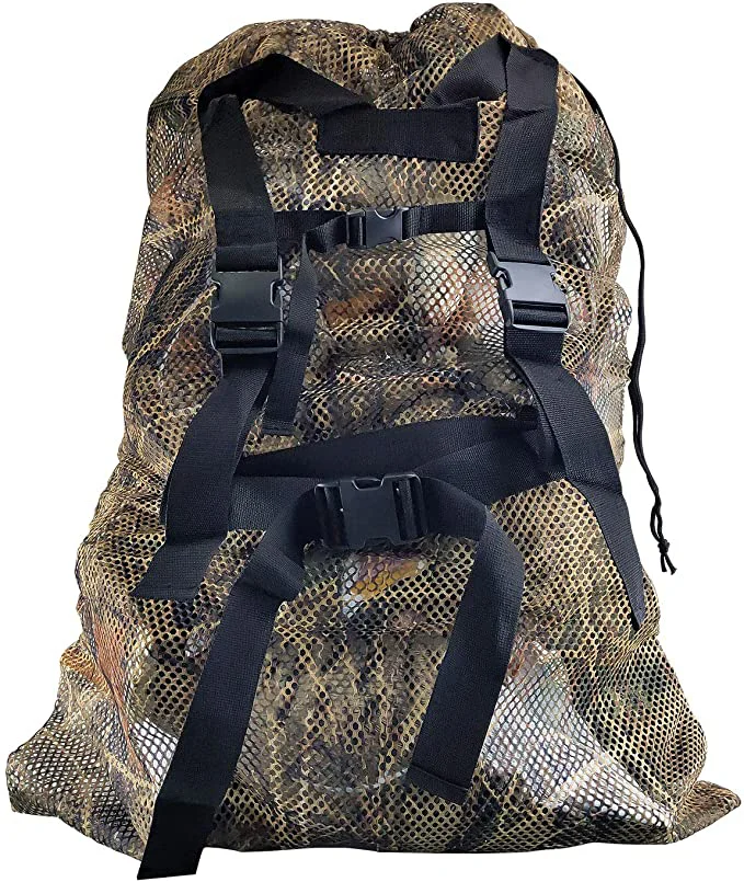 

Mesh Decoy Bag for Duck Goose Turkey Waterfowl Hunting with Adjustable Straps, Camouflage
