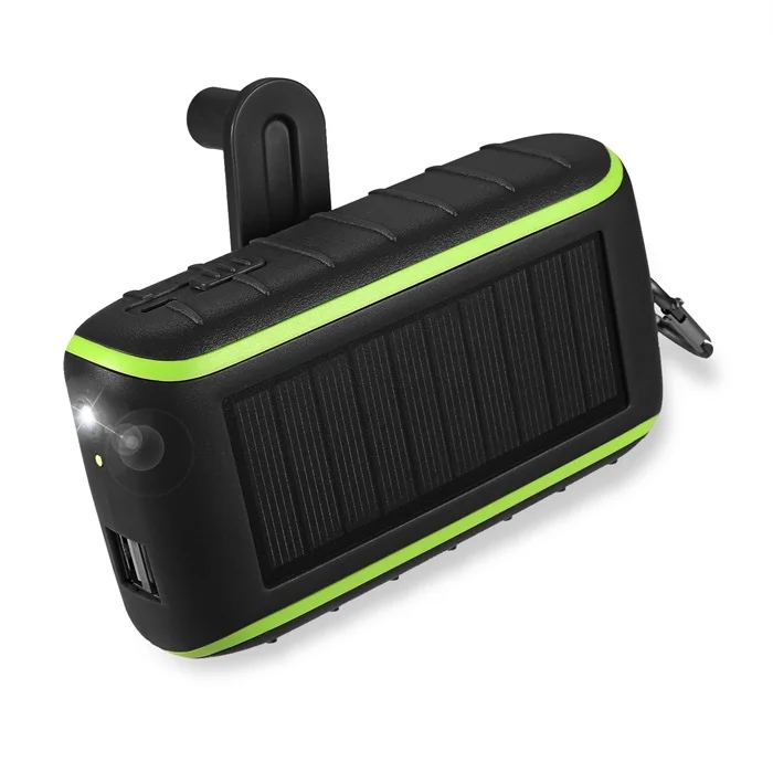 

2019 Promotional gift universal portable mobile power bank, hand crank mobile charger solar