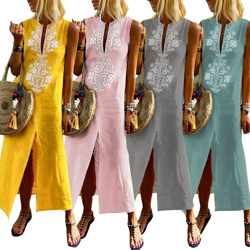 

Wholesale Fashion Summer Casual Dresses Women Maxi Boho Dress