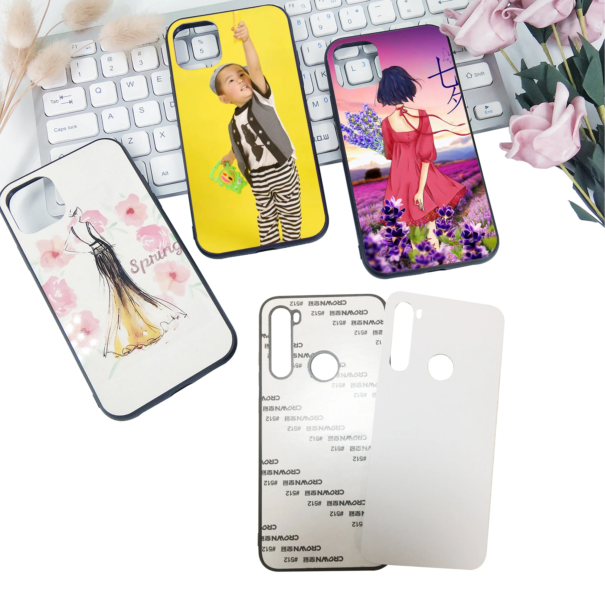

Hot Selling Heat Press TPU Blank Sublimation Phone Case for redmi note8, White