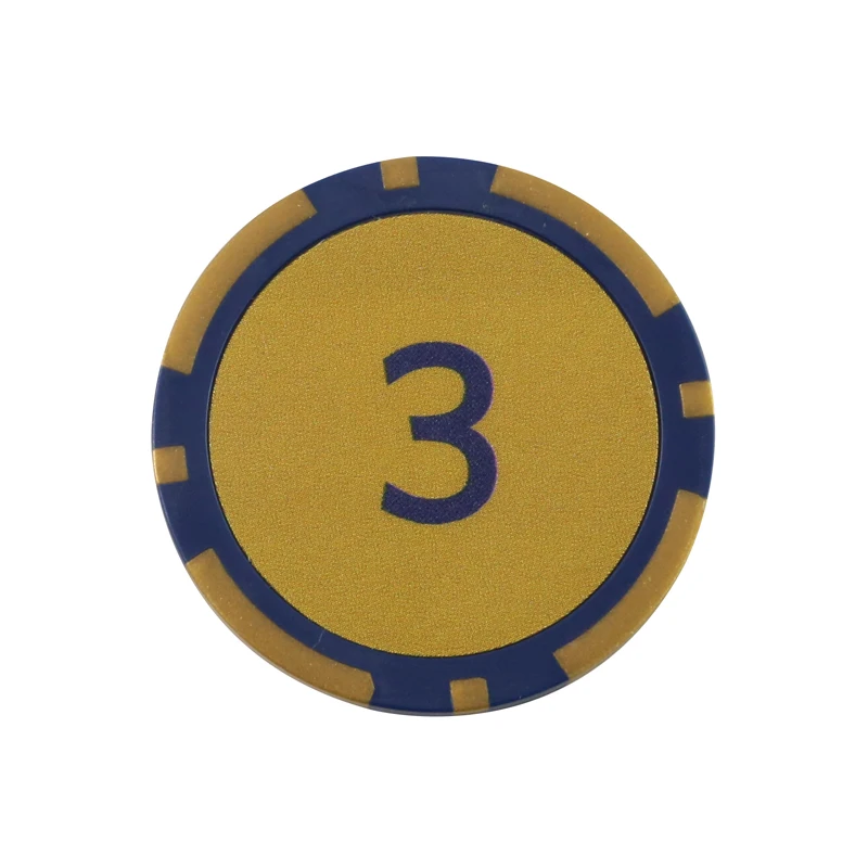 
Monte Carlo clay poker chips casino tokens chips with custom gold trim sticker 