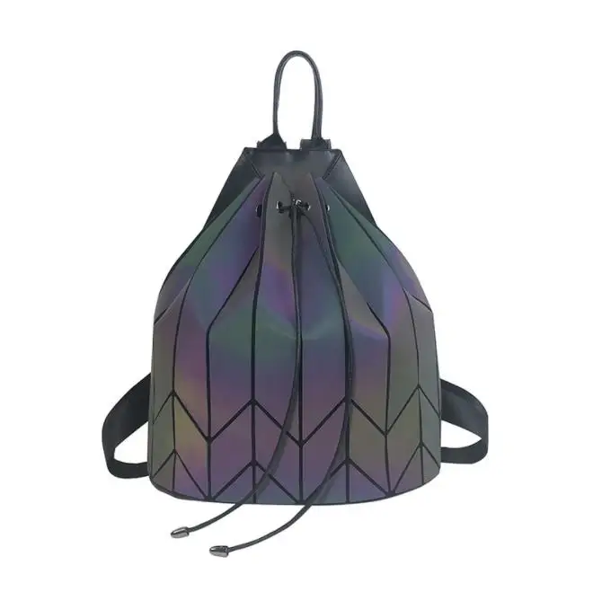 

2022 New Geometry Backpack Custom Logo Luminous Backpacks Women School Shoulder Messenger Bags Luxury Style for Girl Reflective