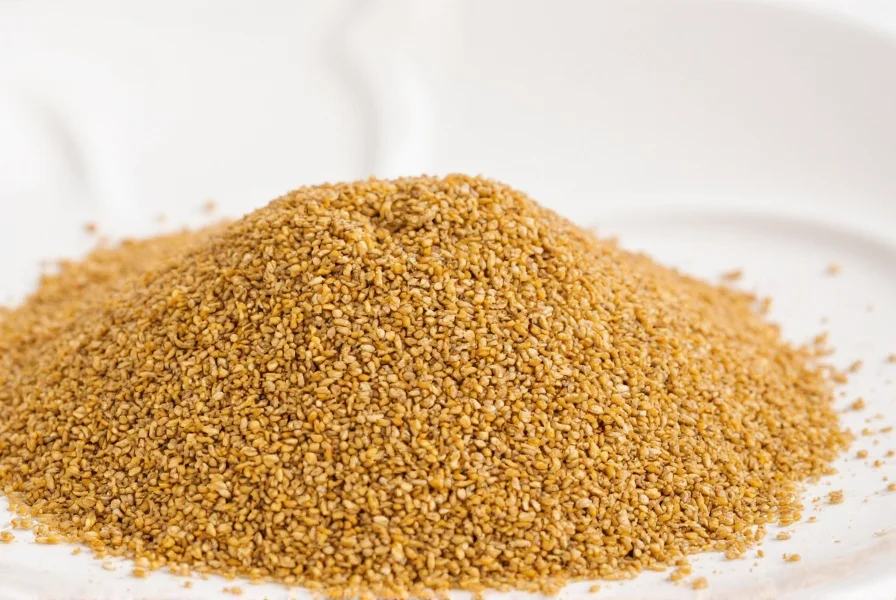 Toasting brown mustard seeds in a pan
