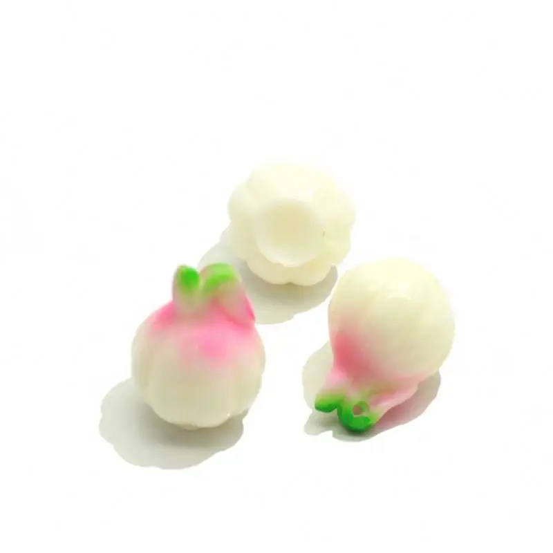 
Kawaii Fruit Vegetable Food Resin Miniature Garlic Ornament Dollhouse Cabochon Decor Accessories Garden Supplies for Kids 