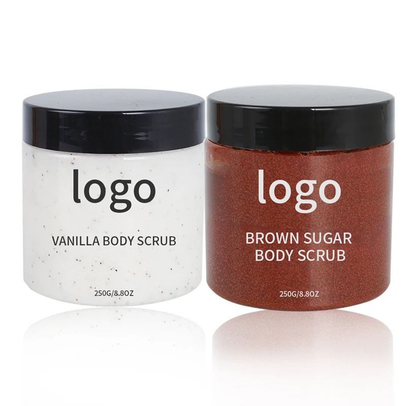

2021 New Type Bodyscrub Vanilla Brown Sugar Exfoliantei Corporal Bath Exfoliating Muddy Body Scrub Set