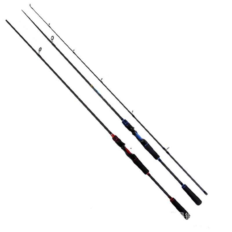 

1.8m 2.1m 2.4m 2.7m Cheap ultralight fishing tackle carbon fibers spinning fishing rod, Red blue