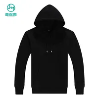 

JHM W12 Oem Wholesale Blank Pullover Custom Plain Black Long Sleeve Hoodies With Drawstring