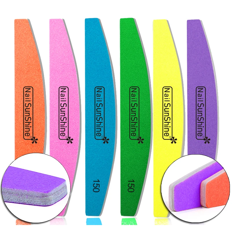 

Chinese Manufacture Eco-Friendly Custom Logo EVA Color Half Moon Nail File, Pink/blue/green/purple...etc(can be customized color)