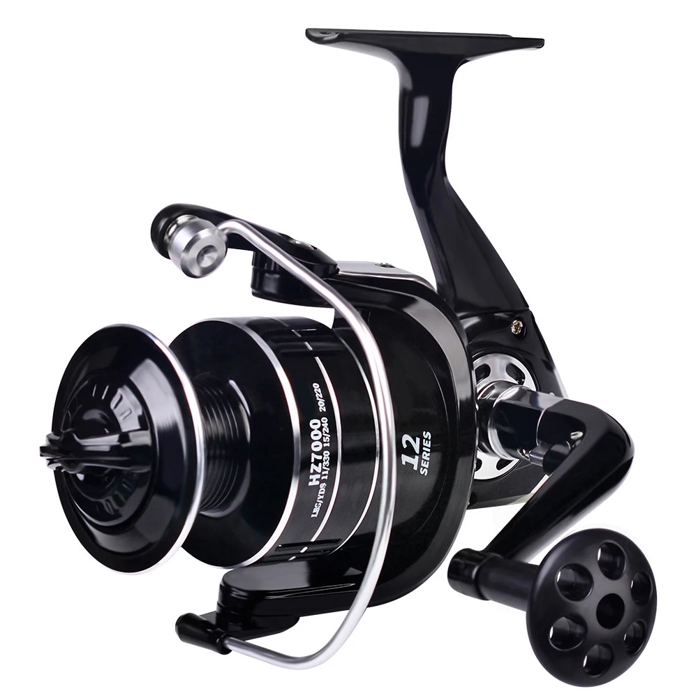 

Jetshark 12bb 5.2: 1 Gear Ratio Spinning Reel 1000-7000 Size Black Color Metal 18kg Max Drag Power Spinning Fishing Reel
