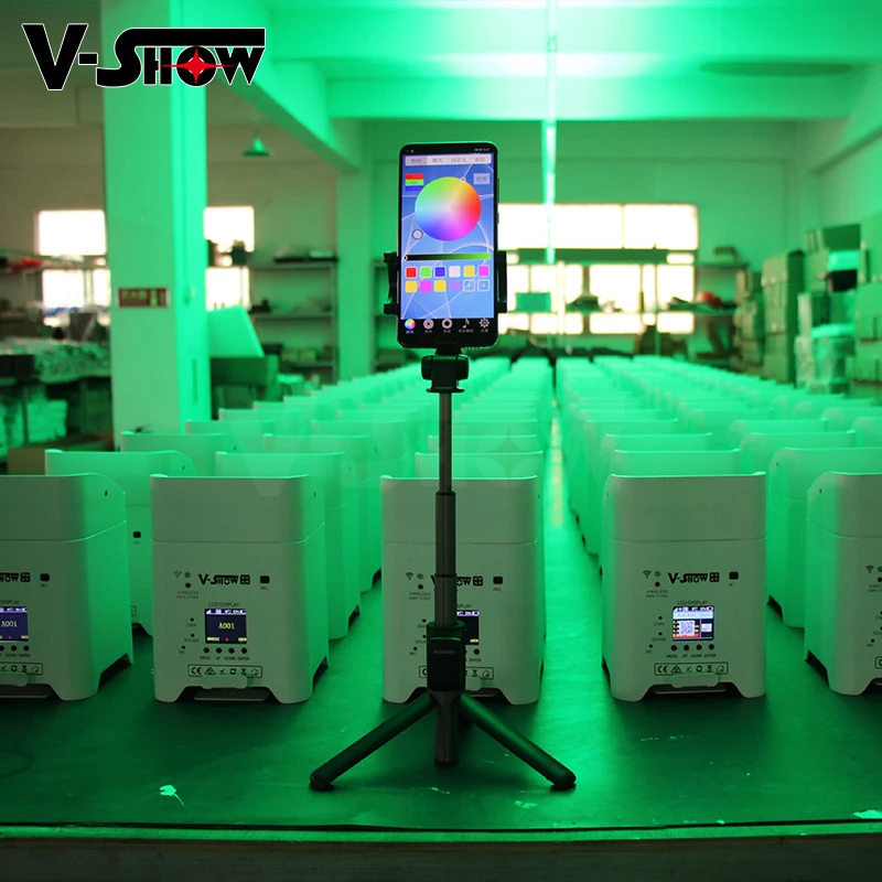 

10pcs with case Special offer 6x18w 6in1 RGBWA+UV Wifi Battery Powered Led Par wireless dmx led par up lighting