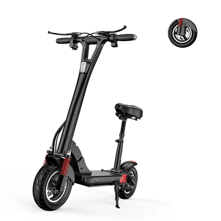 

Factory Cheap Foldable Electric Scooter Adult 500W Dual Suspension E Scooter With Shopping Basket