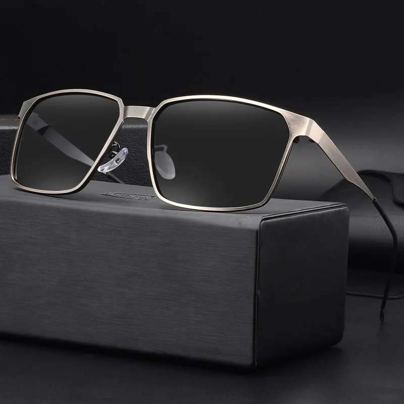 

new brand design ultra light stainless steel frame sun glasses custom logo high quality polarized sunglasses men