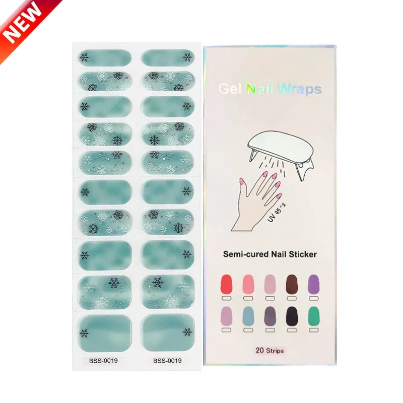 

Beautysticker factory supplier Korean semi cured gel nail sticker amber nail deco product gel nail strip wraps, Customers' requirements