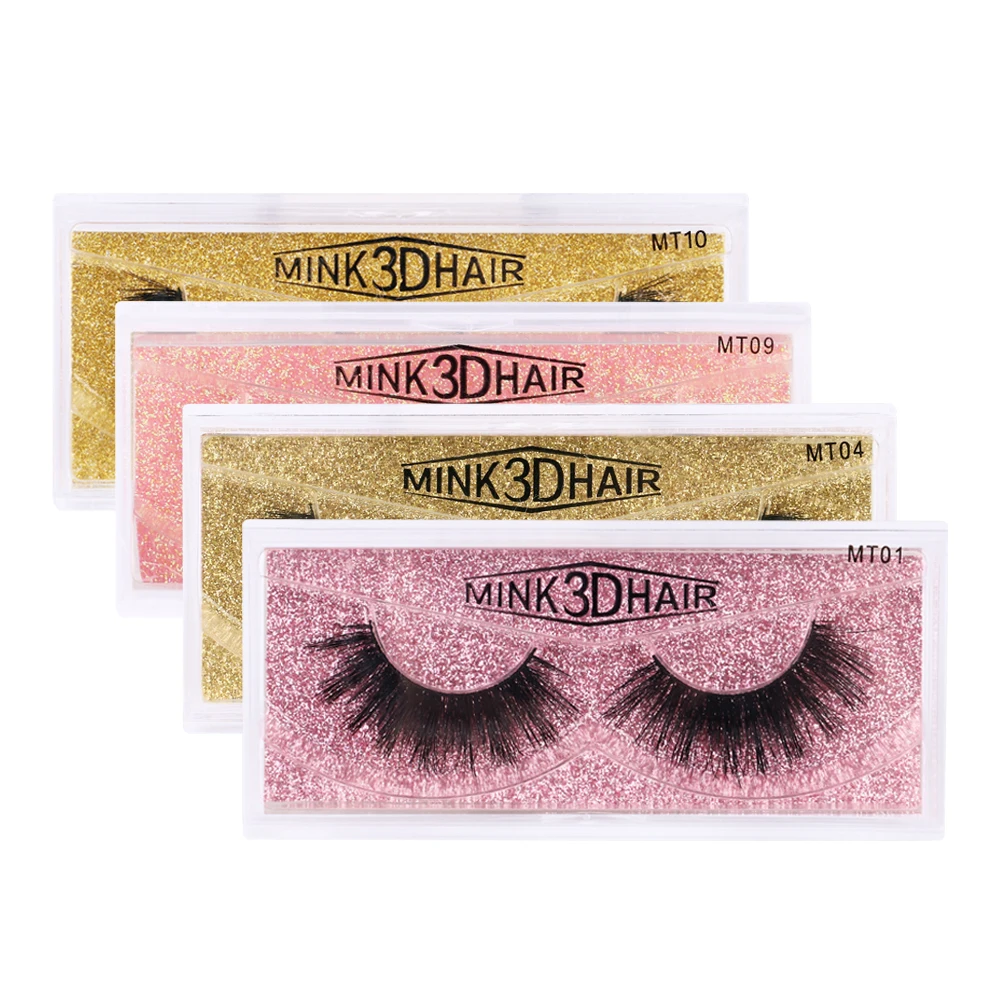 

2021 New Arrivals Free Sample Free Shipping 25mm handmade 3d 5d fluffy mink strip eyelashes with private custom packaging, Natural color