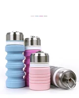 

Bpa free foldable silicone water bottle