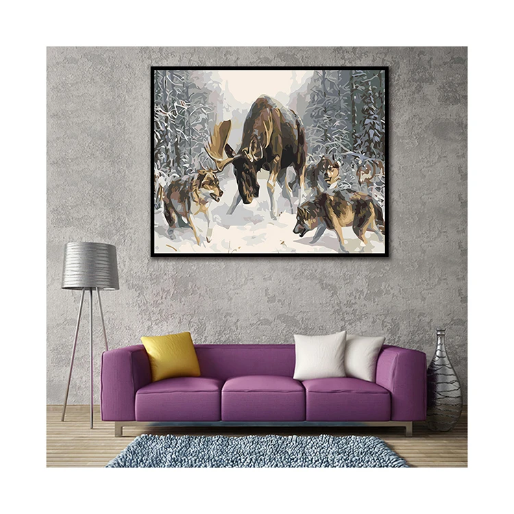 

Hot Sale & High Quality Animal Diy Oil Art Paintings Decoration