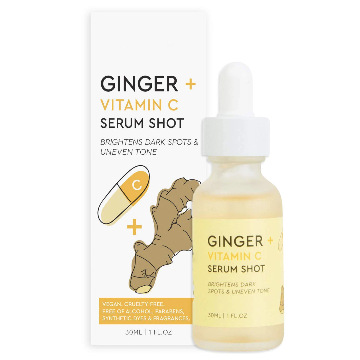 

Amazon Hot Sale Custom Private Label Skincare Tumeric Serum Dark Spots Vegan Herbal Extract Turmeric Vitamin C Face Serum
