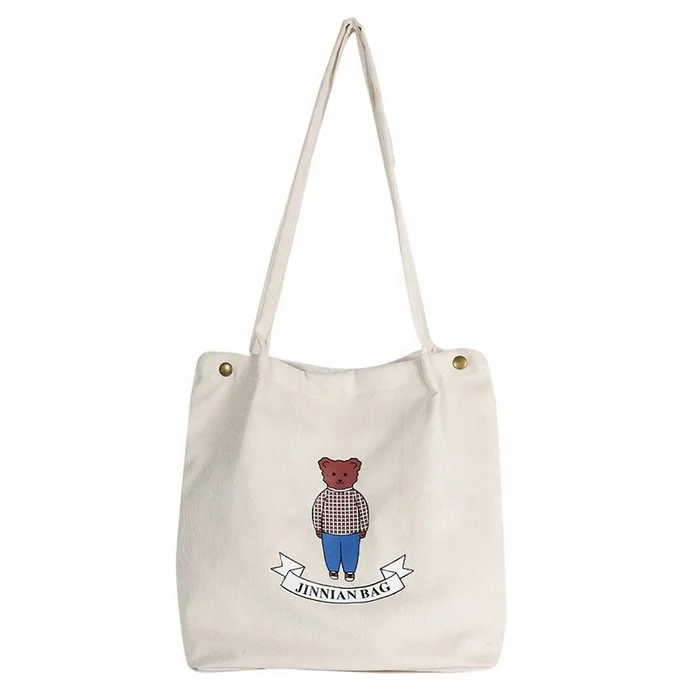 

wholesale customized cartoon bear corduroy single side shoulder bags, Various