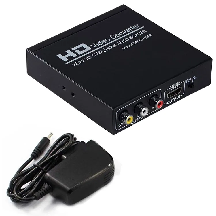 

HDMI to HDMI Converter AV CVBS RCA Composite Video to HDMI Converter Adapter Coaxial 3.5mm Audio Support Full HD 1080p