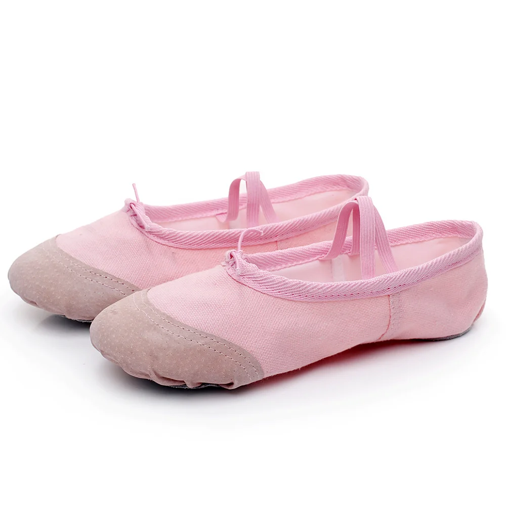 

XQM Girls Ballet Dance Shoes Adult Yoga Dance Shoes Children Soft Sole Casual Comfortable Dance Shoes, White, red, black, gouache, pink