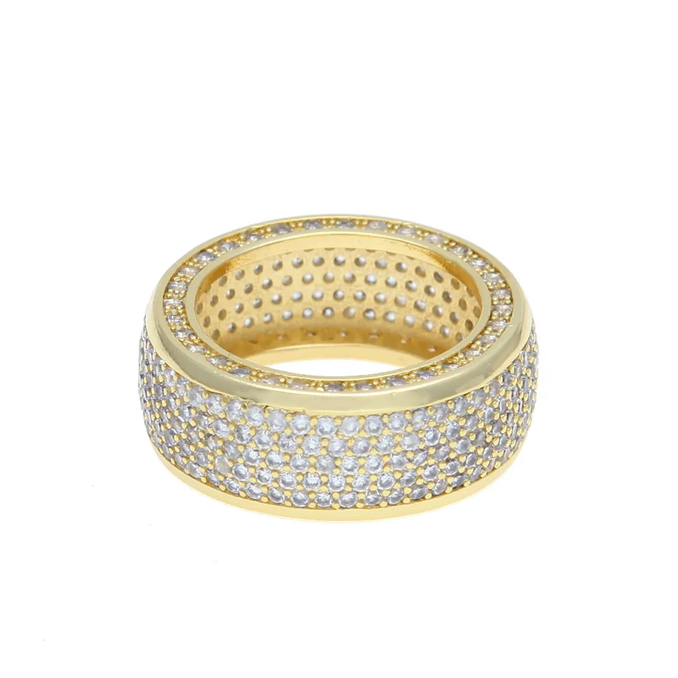 

New hip-hop accessories with five rows of Zircon micro-ring trend personality pieces