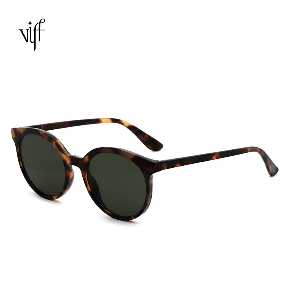 

VIFF HP20230 Round Fashion Sun Glasses Ready to Ship Fast Dispatch Eyeglasses Tortoiseshell Frame Fashion Round Sunglasses 2021
