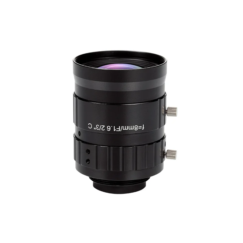 

Machine vision 2/3" F1.6-16 Manual 5MP 8mm C-Mount FA Lens for industrial camera, Black