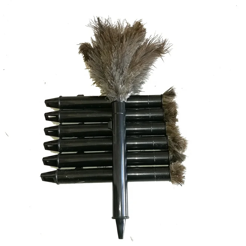 

Wood Handle Anti-static Washable Natural Ostrich Feather Duster, As picture
