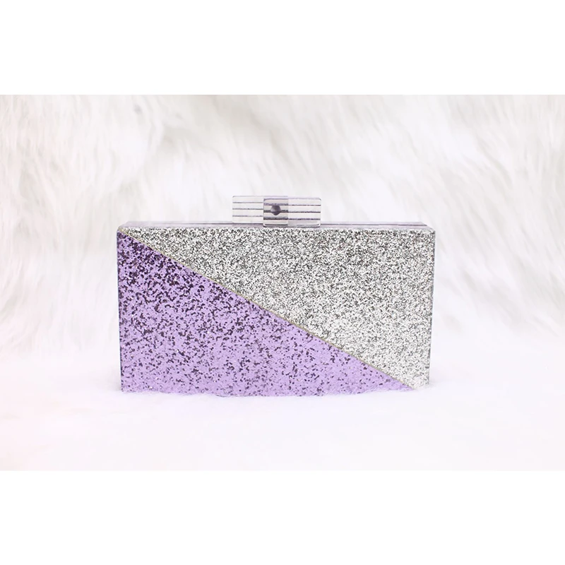 

Single-Shoulder Chain Crossbody Handbag Fashion Ladies Acrylic Bag Geometric Evening Clutch Bags/