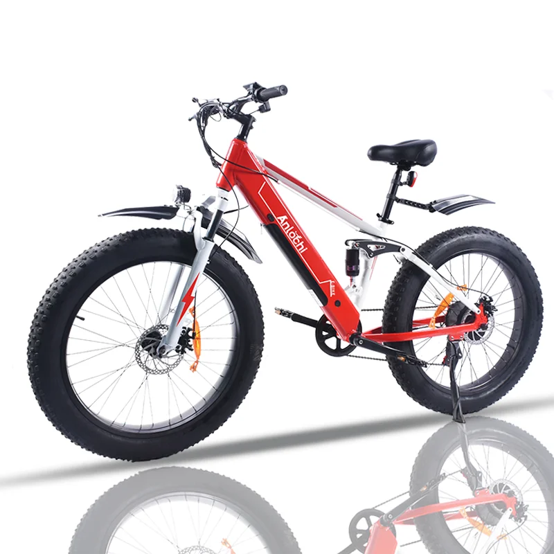 

ANLOCHI best selling 26 inch mtb bike bicycle electric 500W full suspension on sale electric bicycle