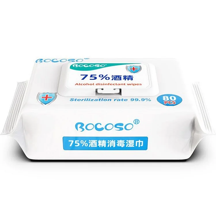 

75 degree alcohol 80pcs large package sterilization wet tissue hand sterilization household alcohol paper cleaning