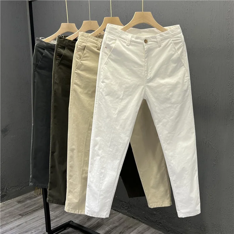 Korean Style Casual Slim Fit Suit Trousers