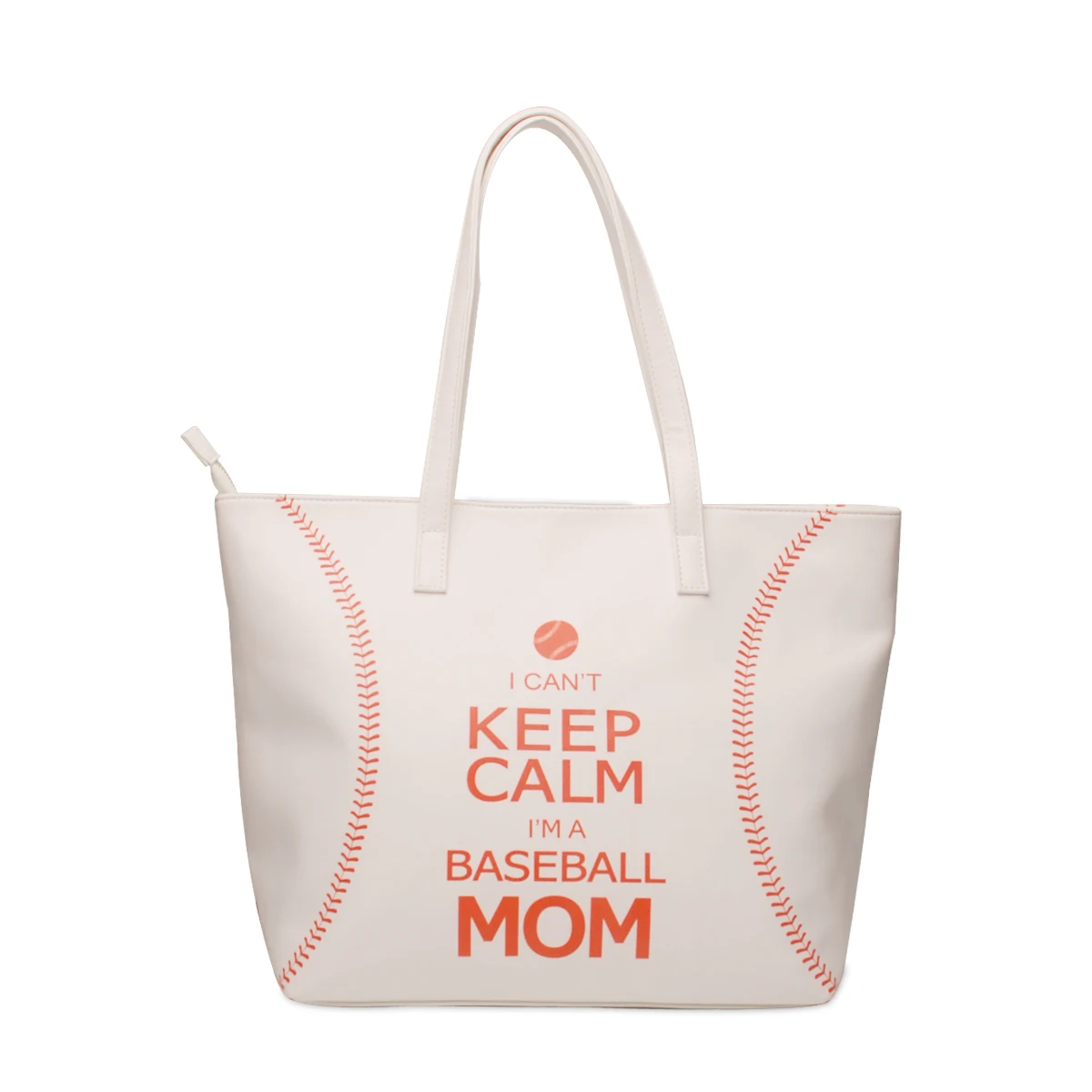 

Ready to ship Wholesale Oversize Baseball Tote Handbag White Red Baseball Softball Print Packages Gifts DOM1772