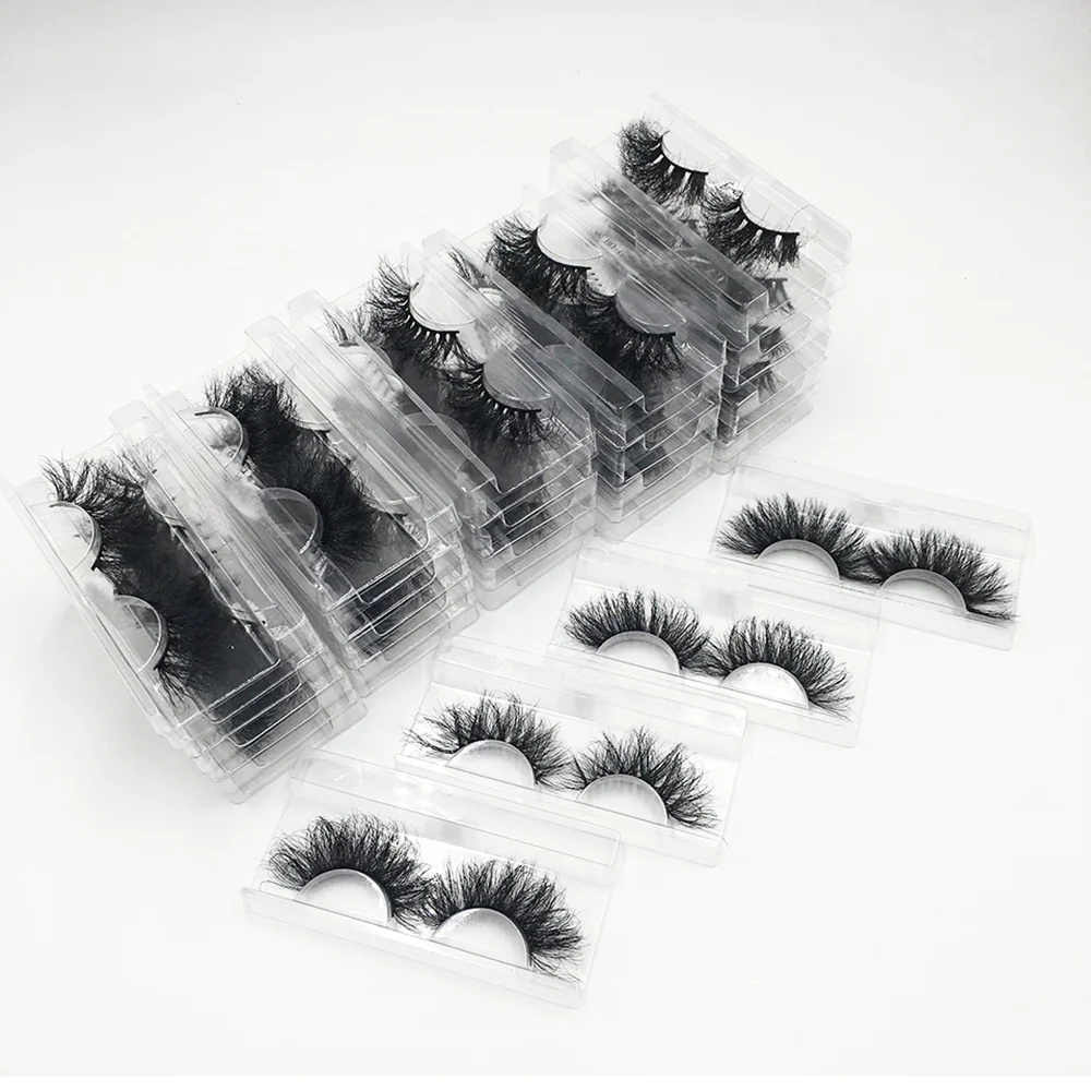 

Wholesale Fully Strip Lash Private Label Mink Eyelash Chemical Fiber Eyelashes Vendor Hand Made Natural Long Real Mink lashes, Black