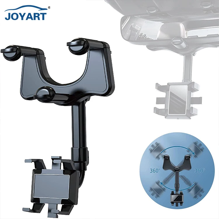 

Joyart 360 Rotatable Retractable Car Phone Holder 2022 Multifunctional Adjustable Mount Universal Rearview Mirror Phone Holder