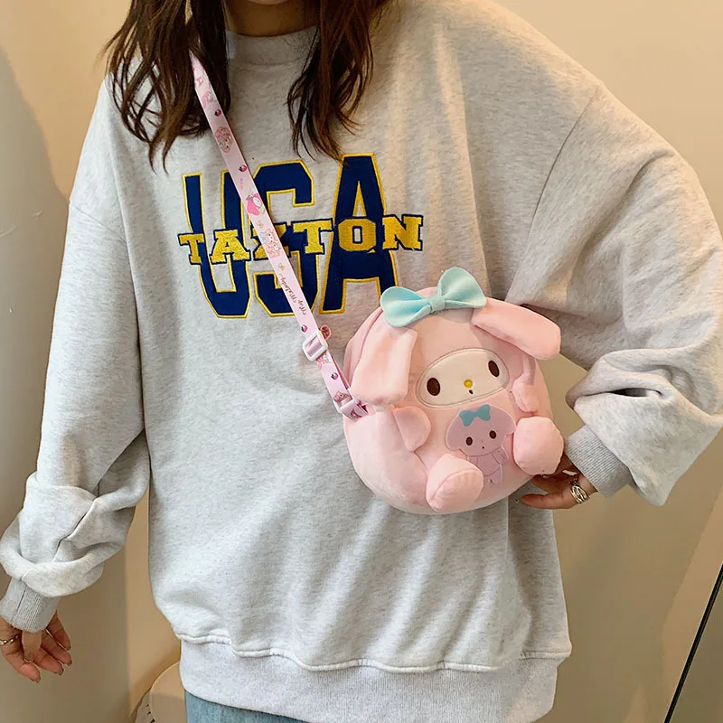 

Custom My Melody Cinnamoroll Bag Sanrio My Melody Plush Backpack Sanrio Plush Toys Kids Bags