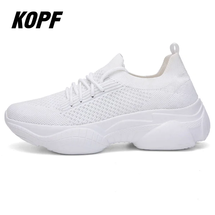 

hot sale white color fly knitted casual shoes women sport shoes fashion ladies shoes, Pink, white