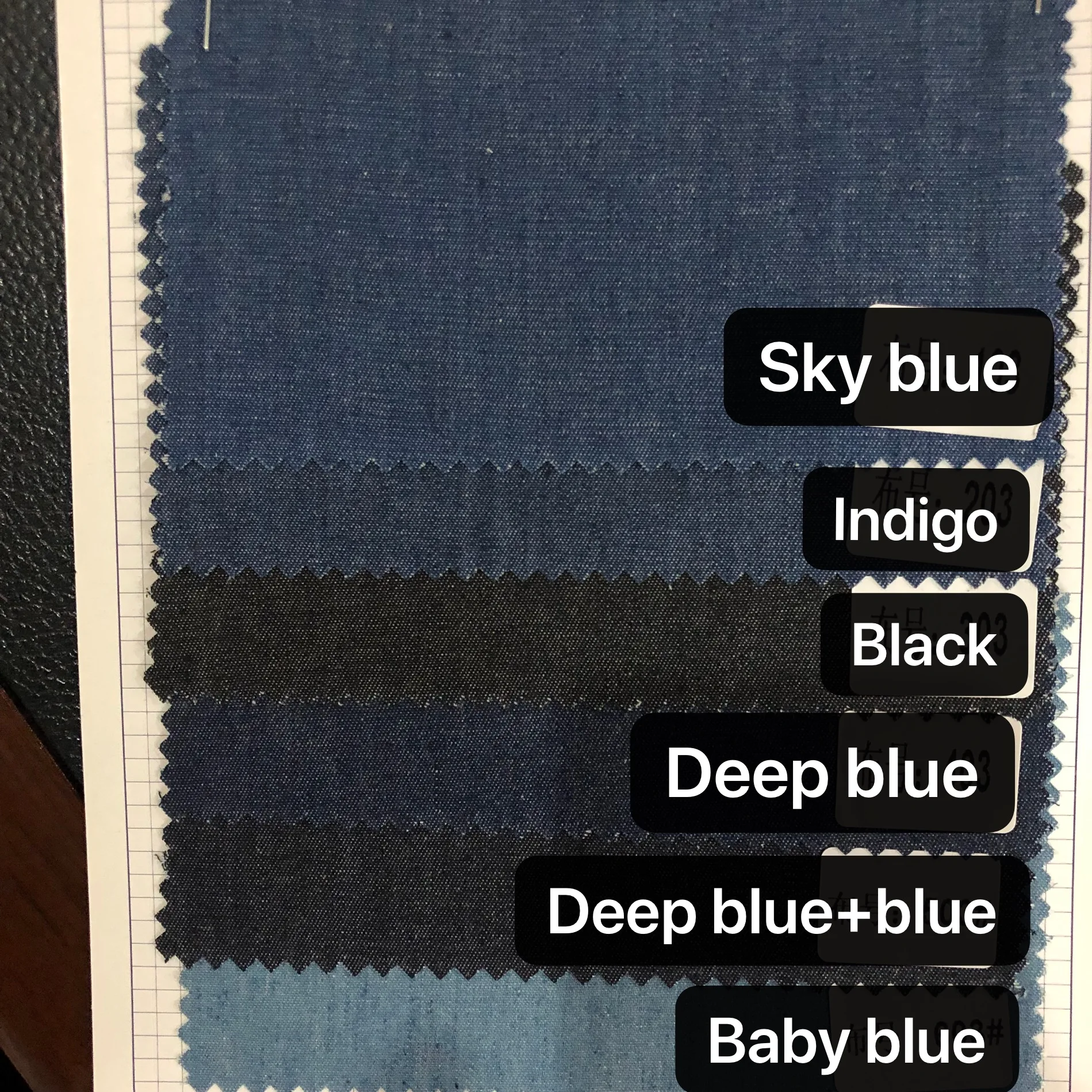 Custom Weight Denim Fabric High Quality Soft Handfeeling For Shirts