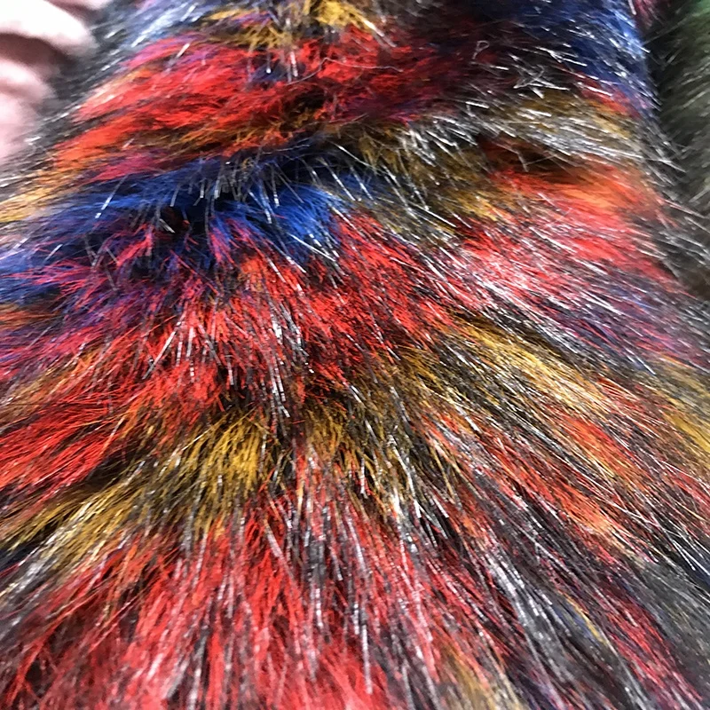 
Customized Colors High Quality Garment Warm Plush Soft Faux Fur Fabrics Raccoon 