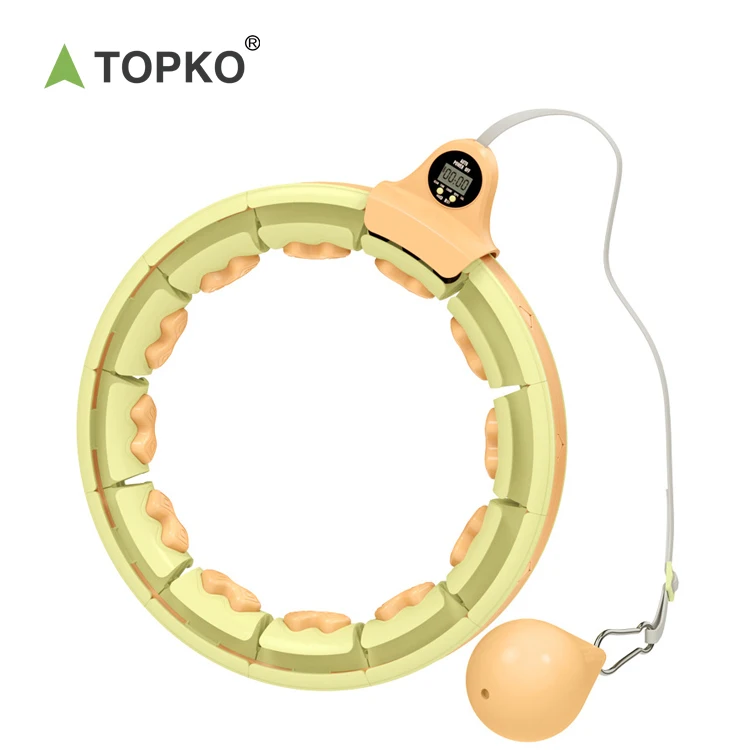 

TOPKO Weighted Detachable Smart Weighted Hoola Hoops Manufactures Fitness Slimming Body Premium Hula Ring Circle With Ball, Custom