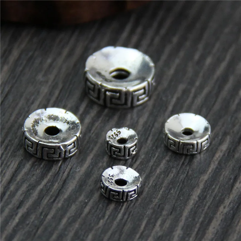 

Unique Veins Spacer Beads s925 Silver DIY Bead Jewelry Accessories