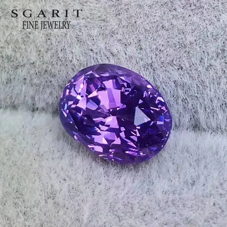 

SGARIT certified high quality purple loose gemstone for jewelry EGL 2.02ct Sri Lanka natural unheated sapphire, Vivid purple